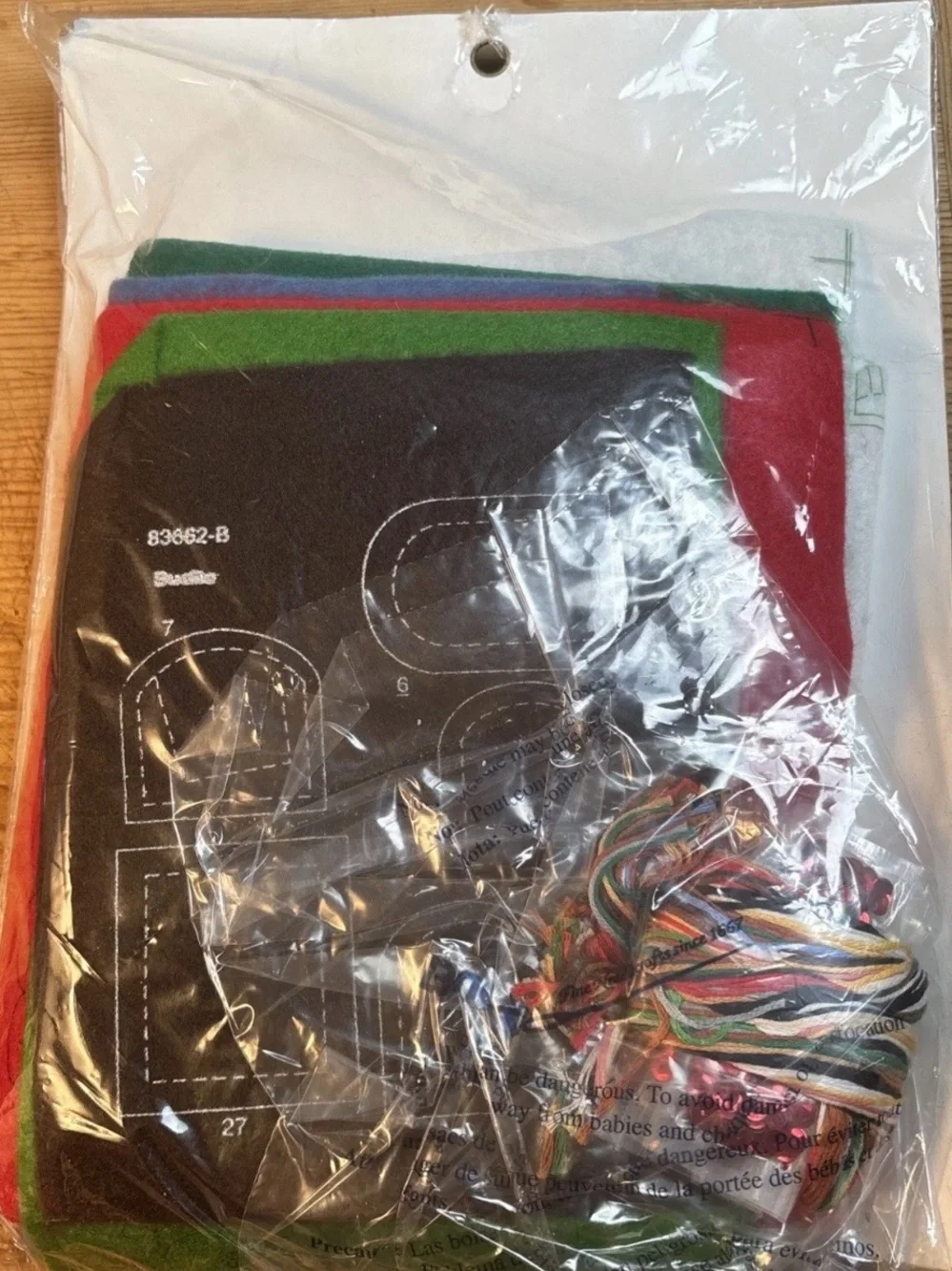 Bucilla Noah's Ark Felt Appliqué Stocking Kit #83662 USA 1997